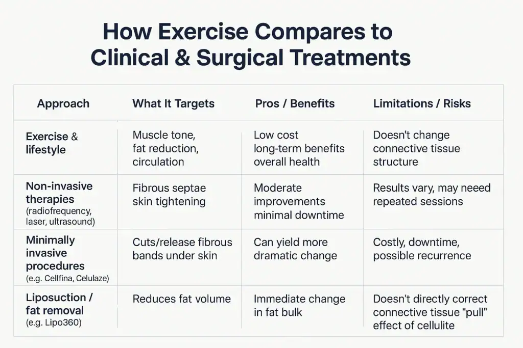 Sculpting Your Bum: Can Toning Exercises Really Reduce Cellulite? 2 How exercise compares to treatments from Lipo 360 Willenhall