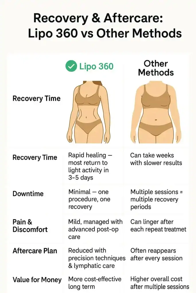 Recovery and Aftercare for Fat-Dissolving Surgery 2 Table to show fat dissolving injection aftercare Willenhall