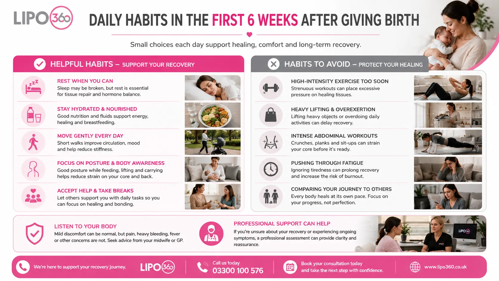 What to Do (and Avoid) in the First 6 Weeks After Giving Birth To Avoid Diastasis Recti 3 First 6 Weeks After Giving Birth To Avoid Diastasis Recti Willenhall : Daily Habits in the First 6 Weeks After Giving Birth